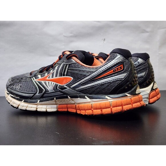 Brooks Adrenaline GTS 14 Gray/Orange Mens Size US 9 1101581D081 Running Shoes - Picture 7 of 12